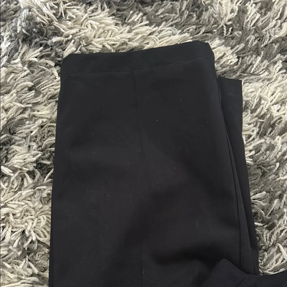 Lands' End Black Dress Pants with Straight Leg Design